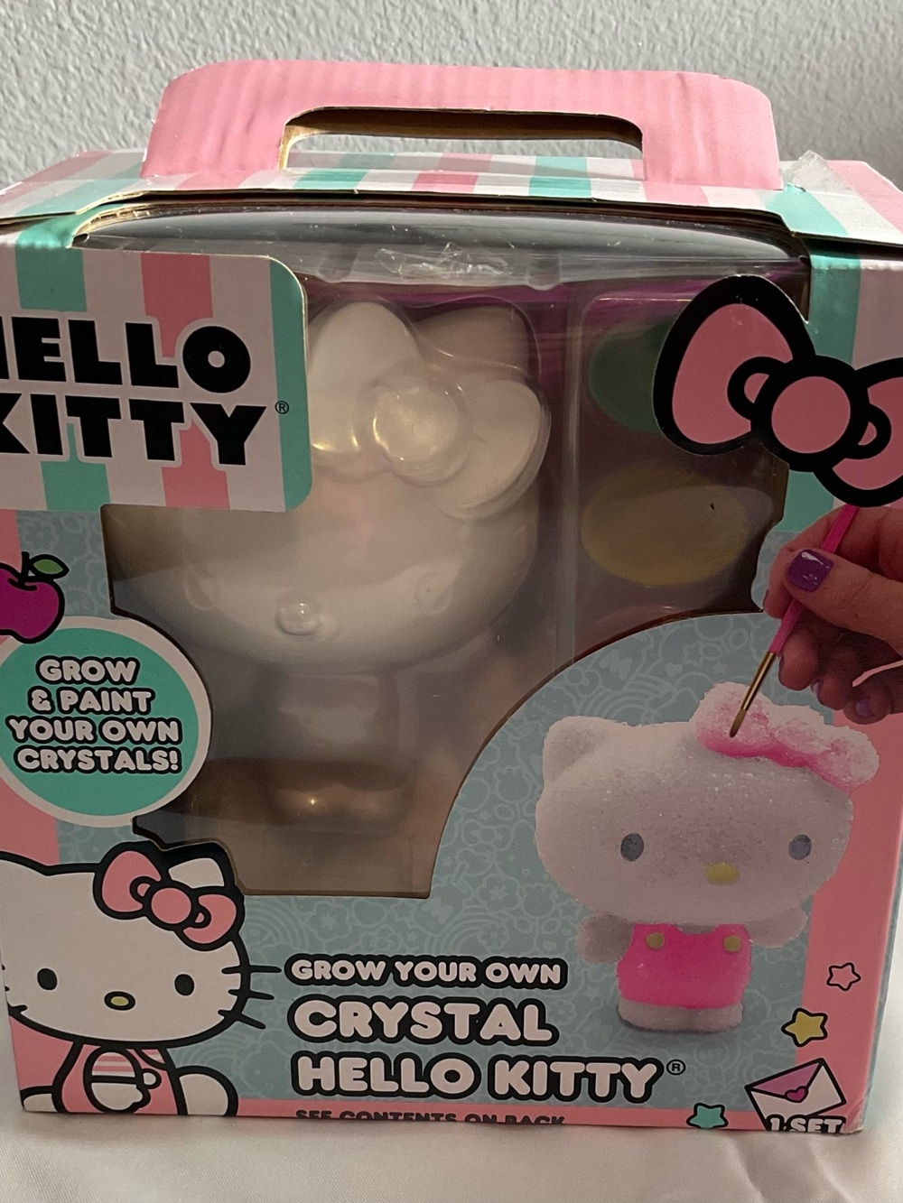 Hello Kitty Crystal Grow & Paint Kit - Pink, White, Yellow, Teal